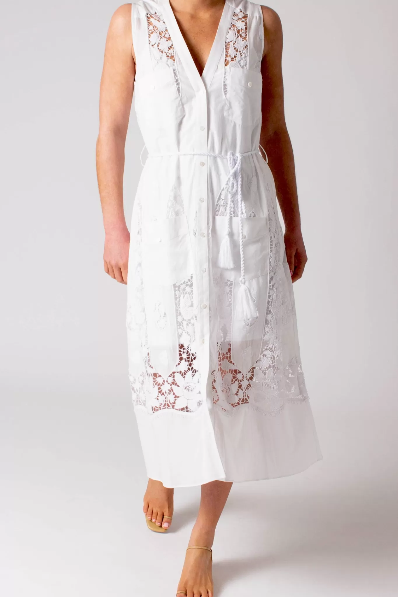 Alexia Embroidered Cotton Dress>Miguelina New