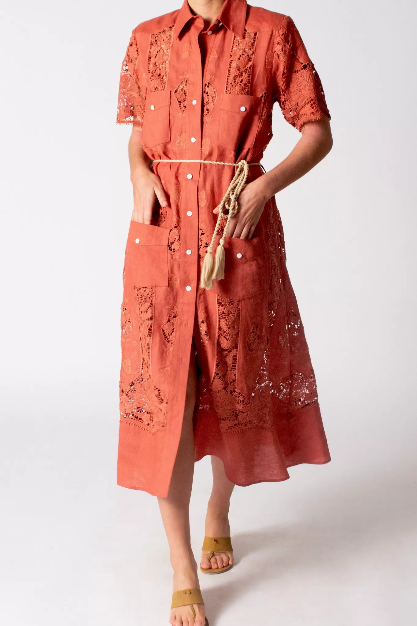 Berly Lotus Embroidery Dress>Miguelina Best Sale