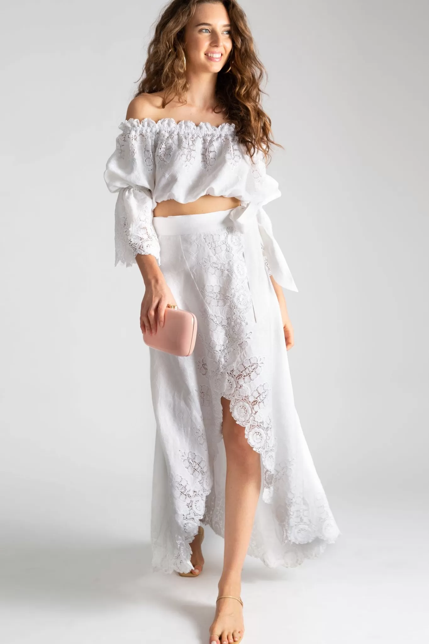 Clarice Dragonfly Embroidery Lace Skirt>Miguelina Outlet