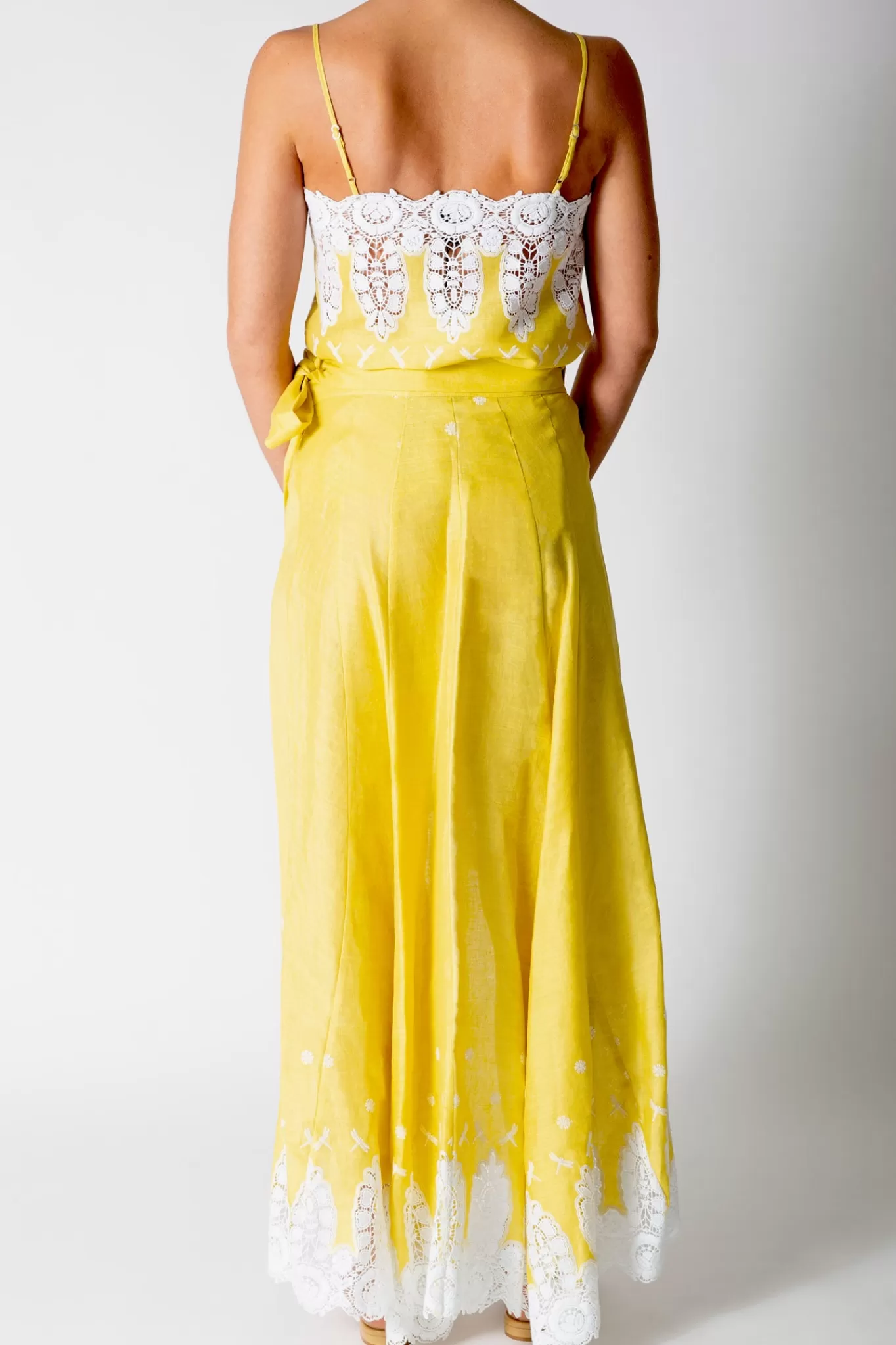 Clarice Embroidered Wrap Skirt In>Miguelina Clearance