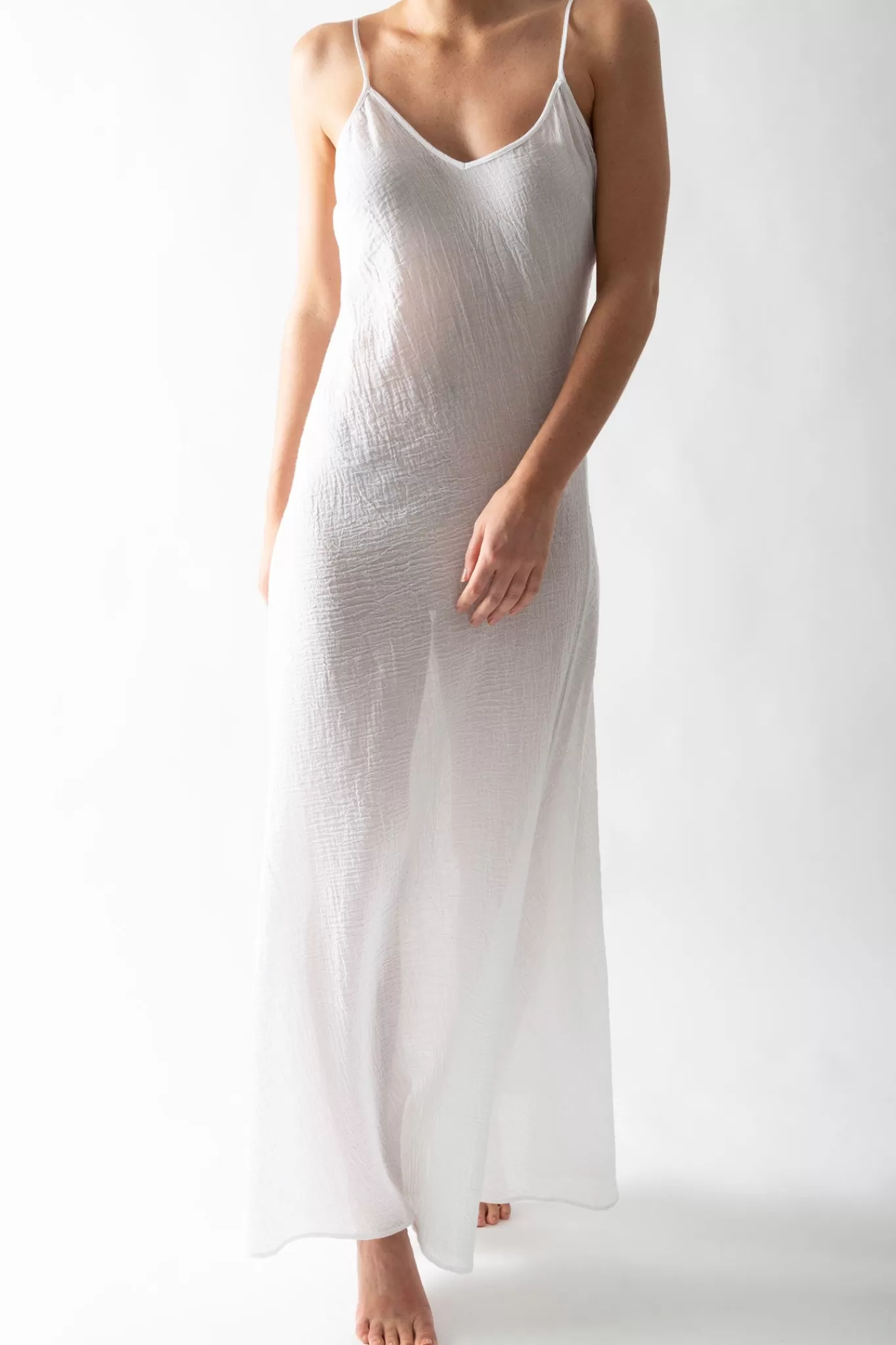 Enya Cotton Gauze Slip Dress>Miguelina Outlet