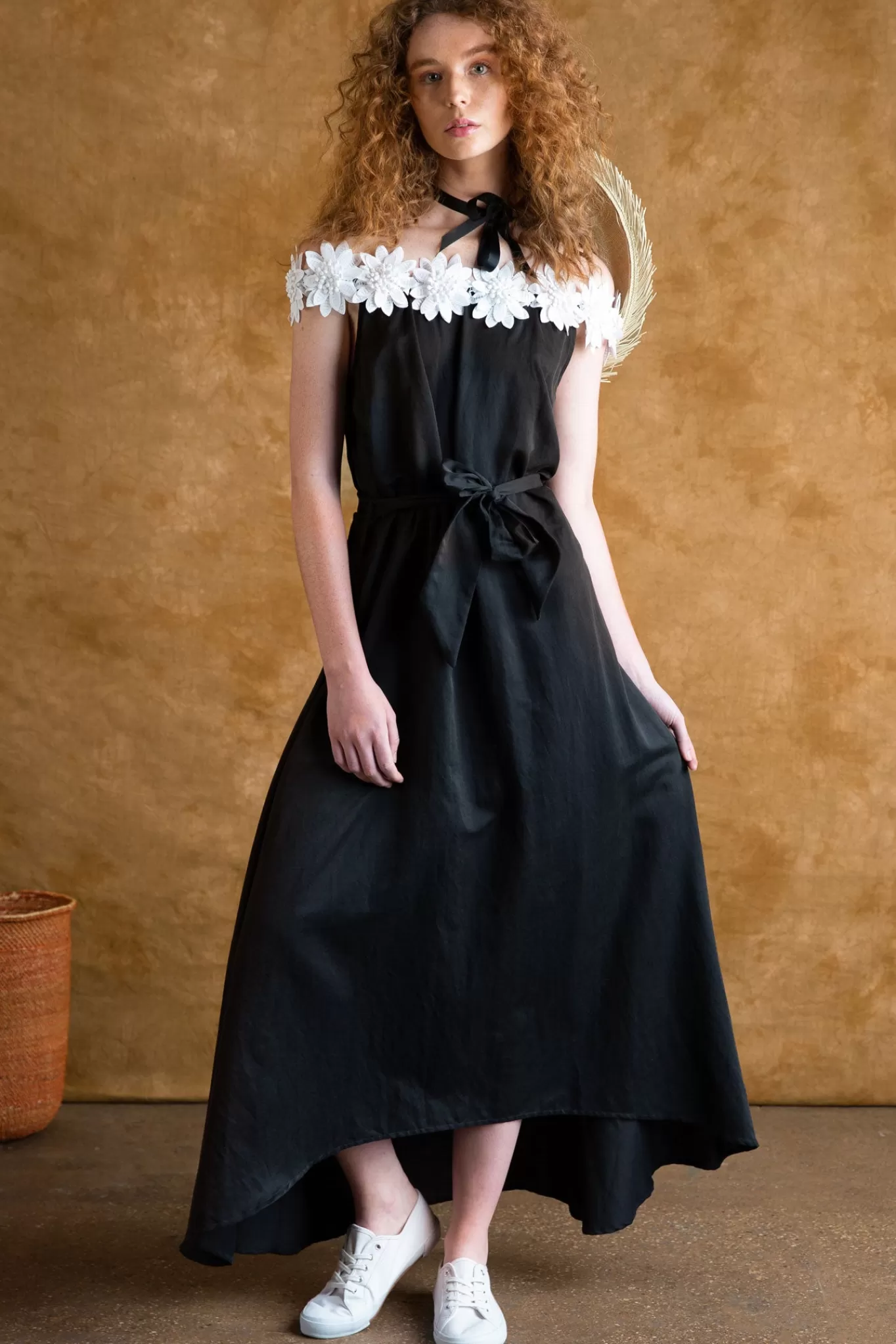 Felicity Silk Party Dress —Black>Miguelina Best Sale