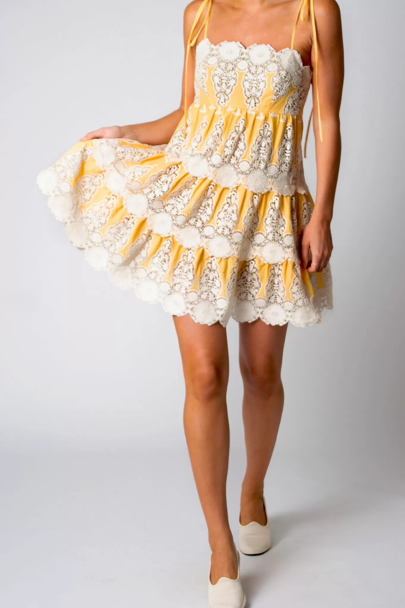 Gwendolyn Hummingbird Embroidered Dress>Miguelina Online