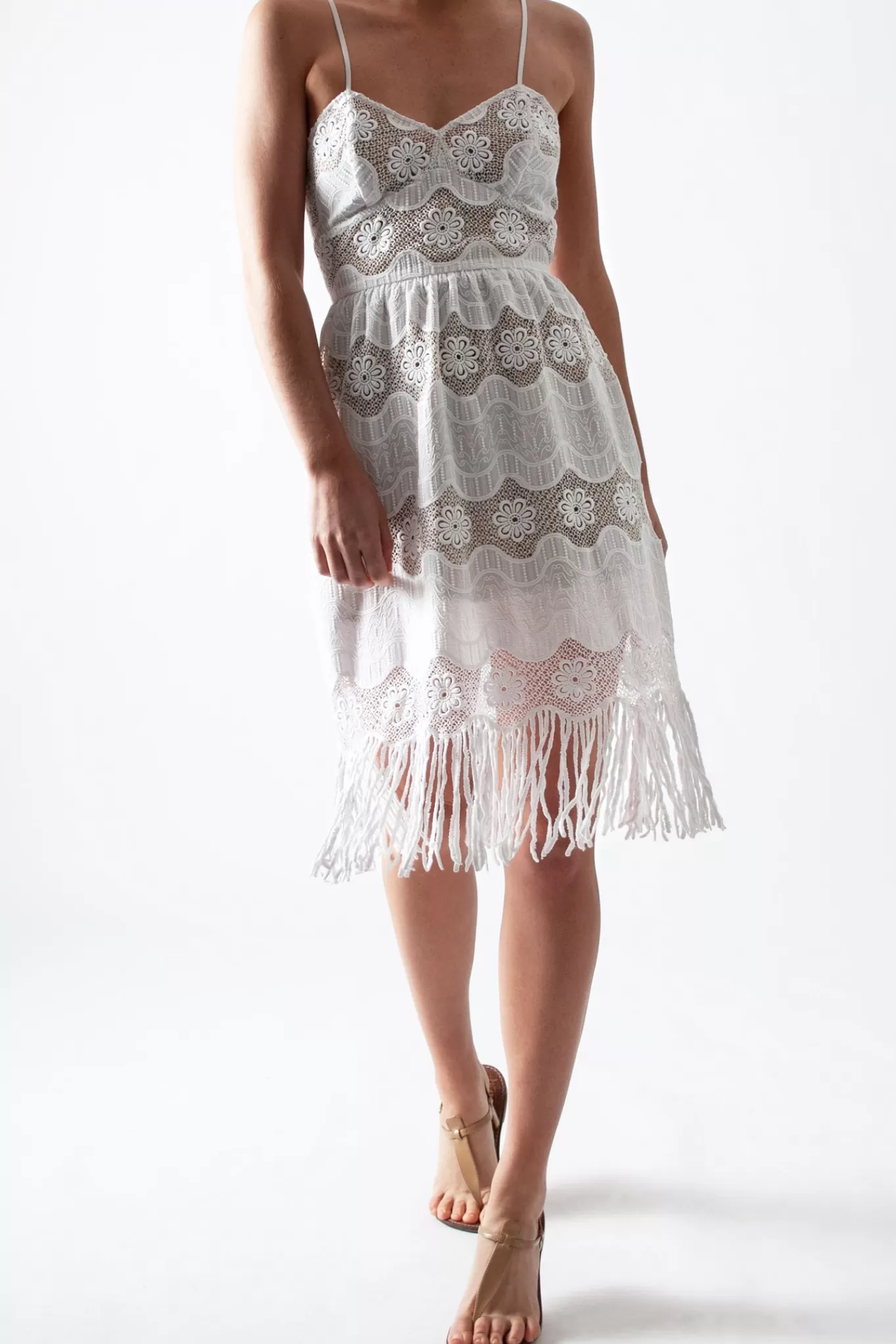 Hollis Fringe Dress>Miguelina Clearance