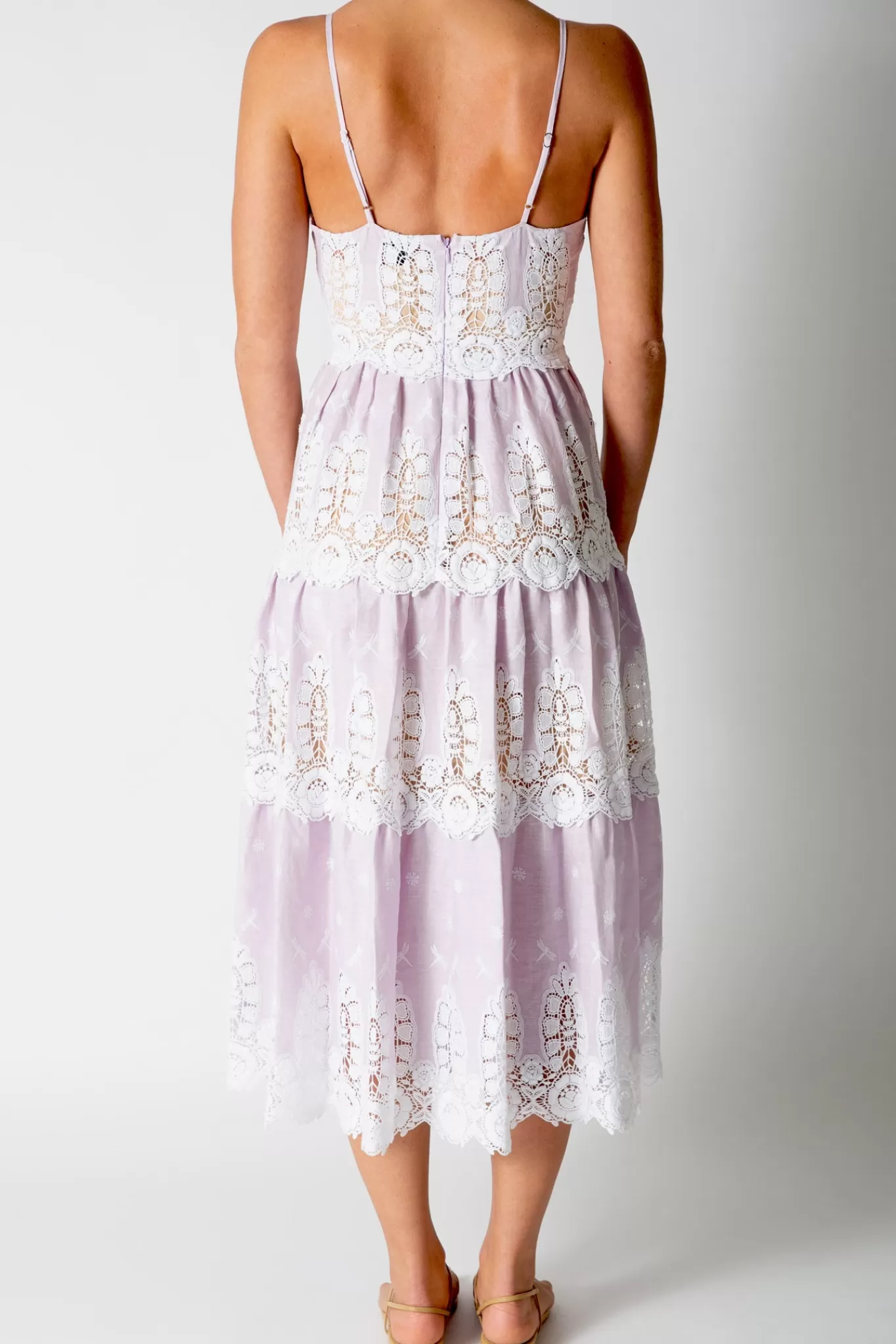 Lotte Dragonfly Embroidered Linen Dress In>Miguelina Online