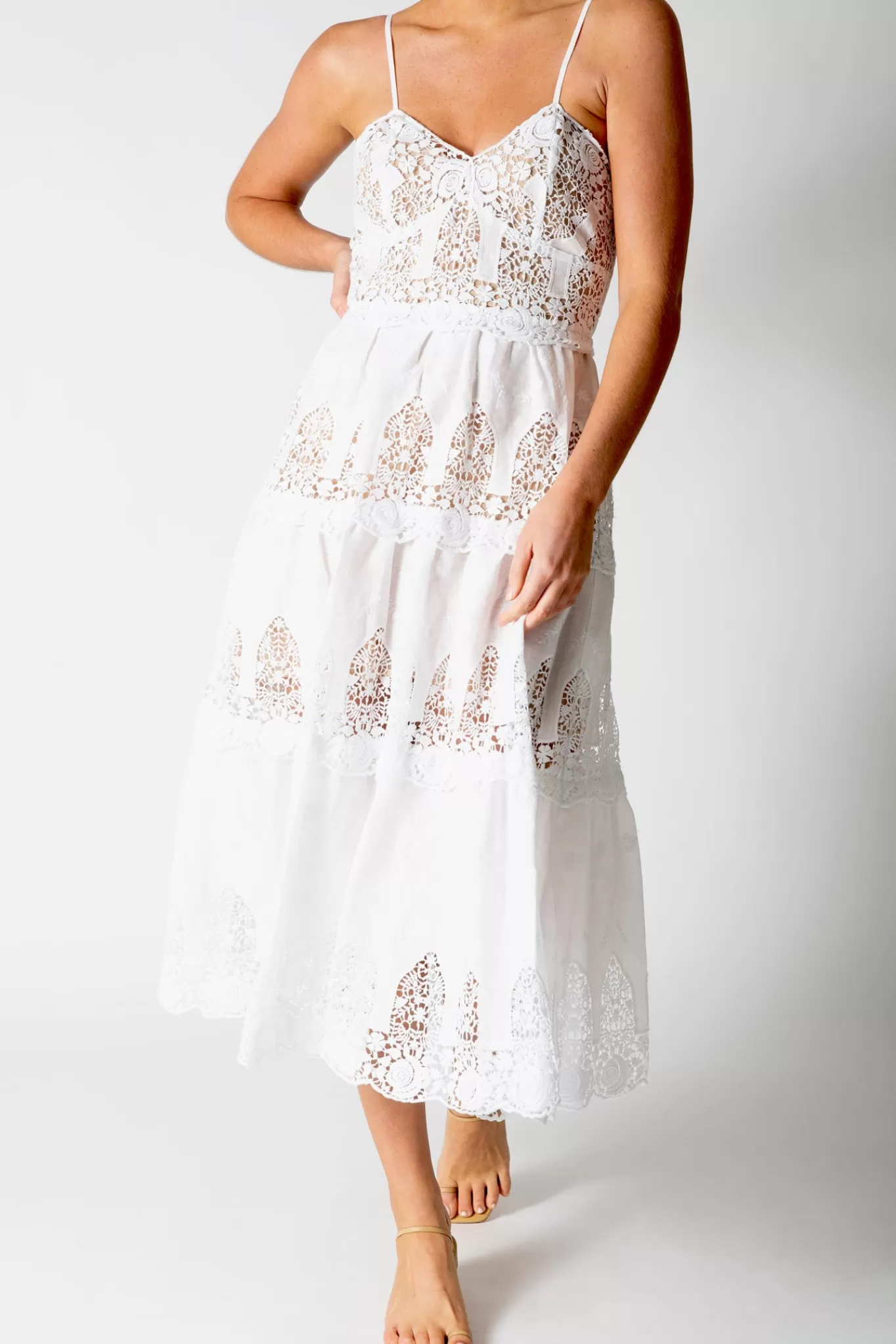 Lotte Linen Embroidered Dress>Miguelina Hot