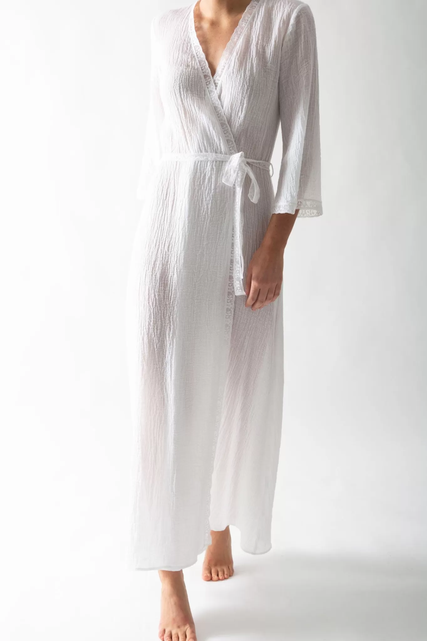 Lucinda Cotton Gauze Robe>Miguelina Sale