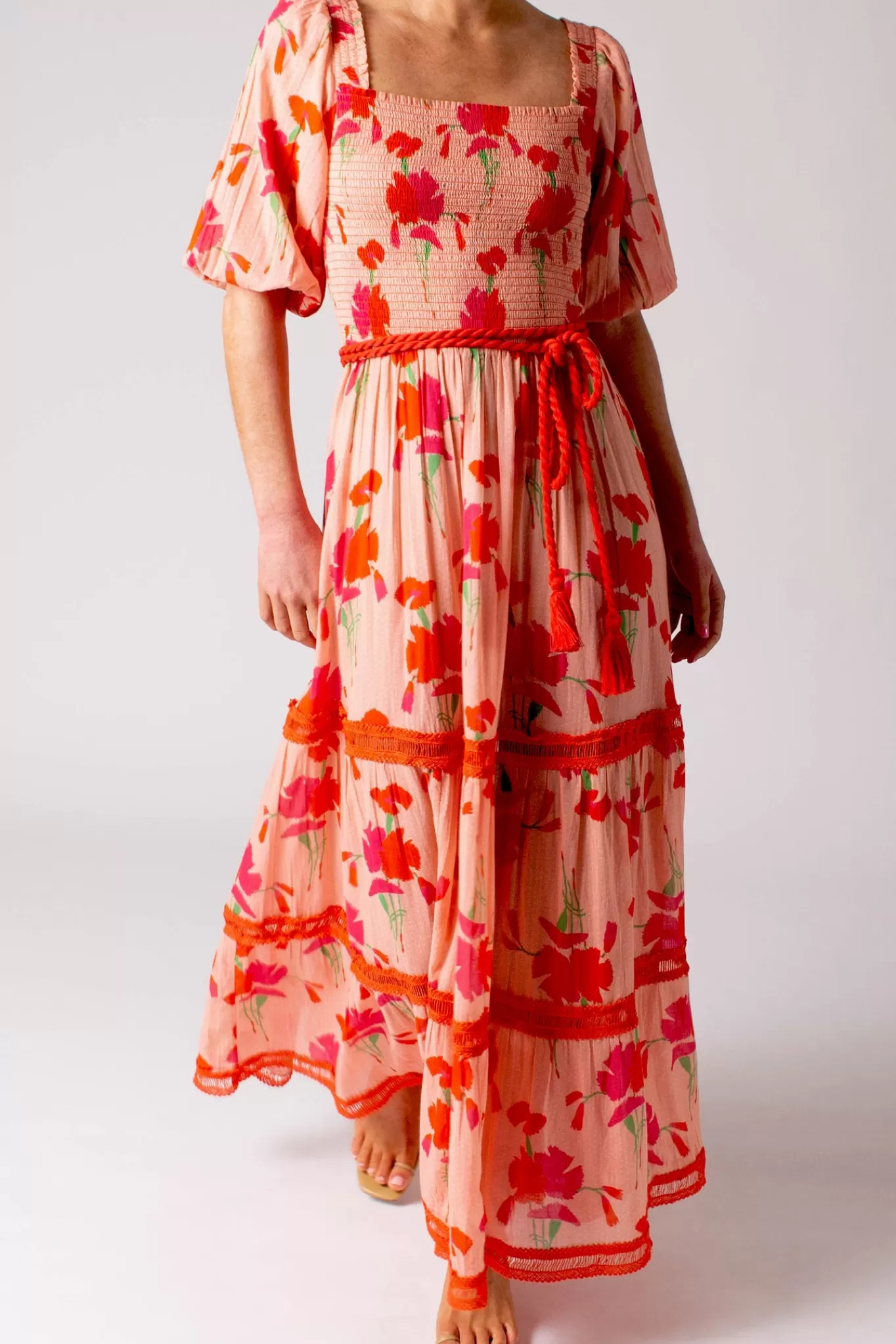 Mabelle Printed Gauze Dress>Miguelina Fashion