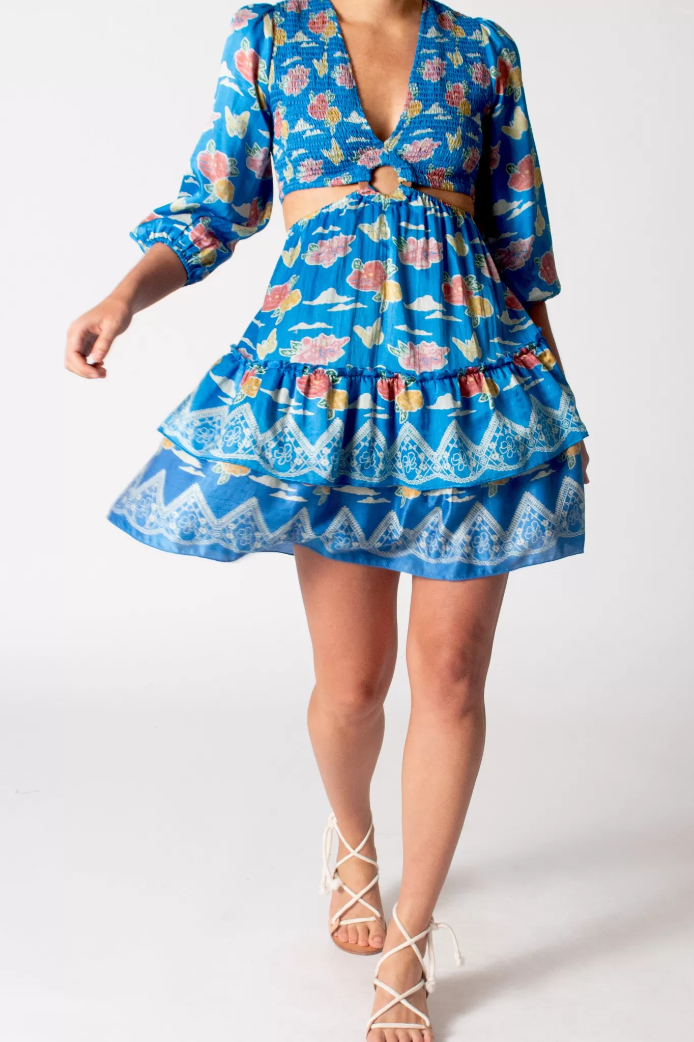 Naya Cotton Silk Mini Dress>Miguelina Fashion