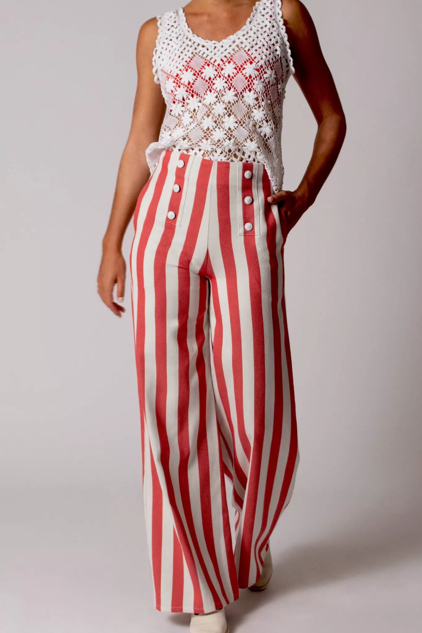 Serafina Nautical Busatti Pants>Miguelina Discount